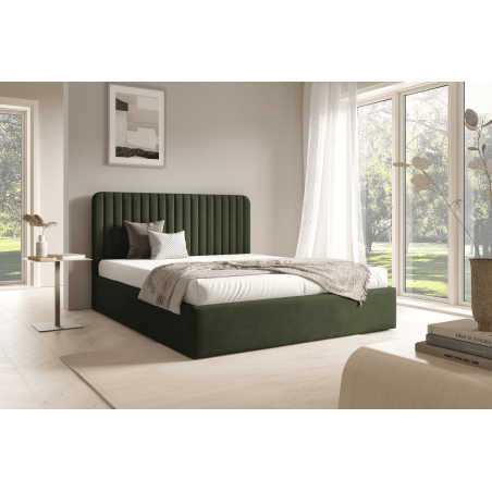 Doppelbett 160x200 cm, Ehebett, Polsterbett mit Bettkasten, PRATO T15