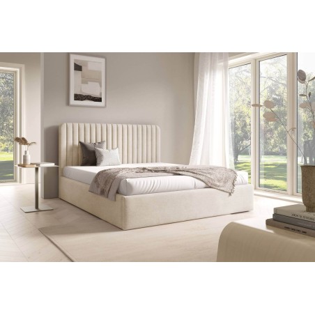 Doppelbett 180x200 cm, Ehebett, Polsterbett mit Bettkasten, PRATO T15