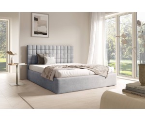 Polsterbett 140x200 cm, Ehebett, Doppelbett mit Bettkasten, PRATO T16