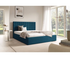 Doppelbett 160x200 cm, Ehebett, Polsterbett mit Bettkasten, PRATO T16