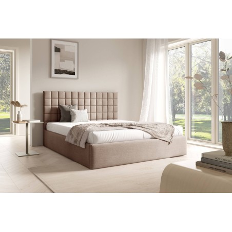 Doppelbett 180x200 cm, Ehebett, Polsterbett mit Bettkasten, PRATO T16