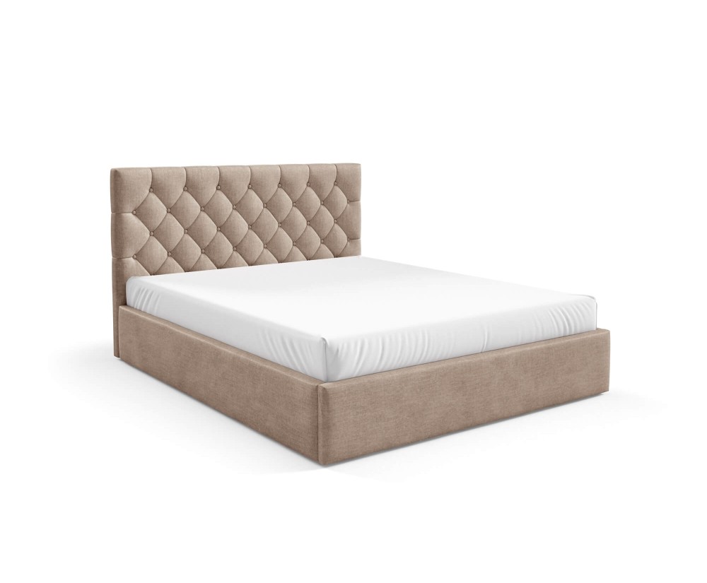 Polsterbett 140x200 cm im Glamour-Stil, Ehebett, Doppelbett mit Bettkasten, PRATO T17 Polsterbett 140x200 cm im Glamour-Stil, Ehebett, Doppelbett mit Bettkasten, PRATO T17