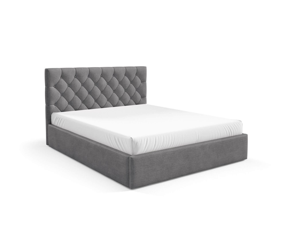 Polsterbett 140x200 cm im Glamour-Stil, Ehebett, Doppelbett mit Bettkasten, PRATO T17 Polsterbett 140x200 cm im Glamour-Stil, Ehebett, Doppelbett mit Bettkasten, PRATO T17