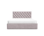 Doppelbett 180x200 cm im Glamour-Stil, Ehebett, Polsterbett mit Bettkasten, PRATO T17
