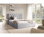 Doppelbett 180x200 cm im Glamour-Stil, Ehebett, Polsterbett mit Bettkasten, PRATO T17