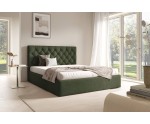 Doppelbett 180x200 cm im Glamour-Stil, Ehebett, Polsterbett mit Bettkasten, PRATO T17