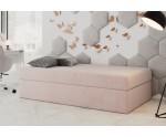 Einzelbett 80x200 cm, Hotelbett mit Bettkasten, BONELL-Matratze, LARA 1M