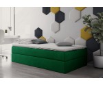 Einzelbett, Hotelbett mit Bettkasten, weißer Anti-Rutsch-Stoff, MATRATZEN zur Auswahl, KLAUDIA 1M Einzelbett, Hotelbett mit Bettkasten, weißer Anti-Rutsch-Stoff, MATRATZEN zur Auswahl, KLAUDIA 1M