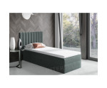 Hotelbett 90x200 cm, Einzelbett ohne Kopfteil mit Bettkasten, BONELL-Matratze, LARA 1M