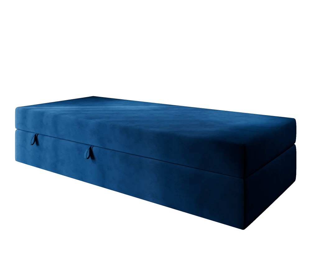 Hotelbett 90x200 cm, Einzelbett ohne Kopfteil mit Bettkasten, BONELL-Matratze, LARA 1M