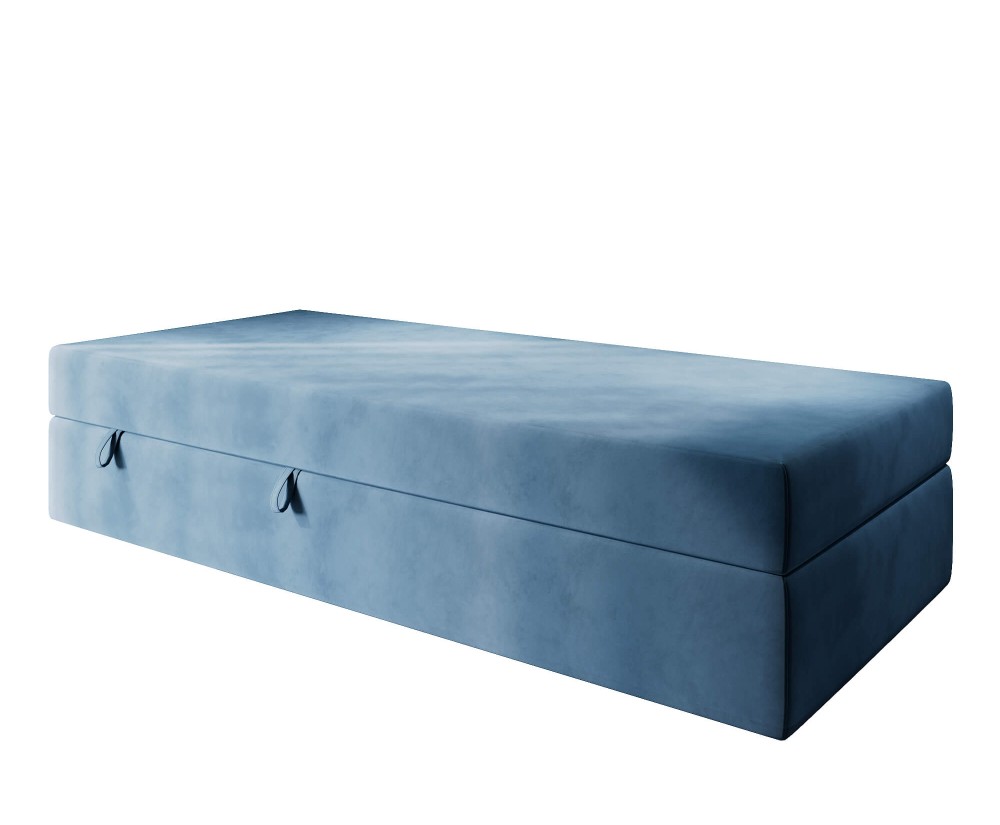 Hotelbett 100x200 cm, Schlafcouch mit Bettkasten, BONELL-Matratze, LARA 1M