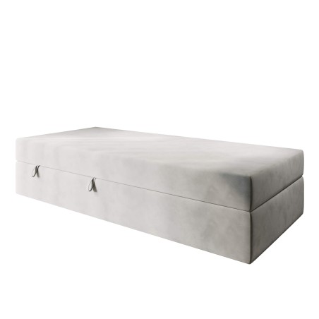 Einzelbett 120x200 cm für Dachschräge, Hotelbett mit Bettkasten, BONELL-Matratze, LARA 1M