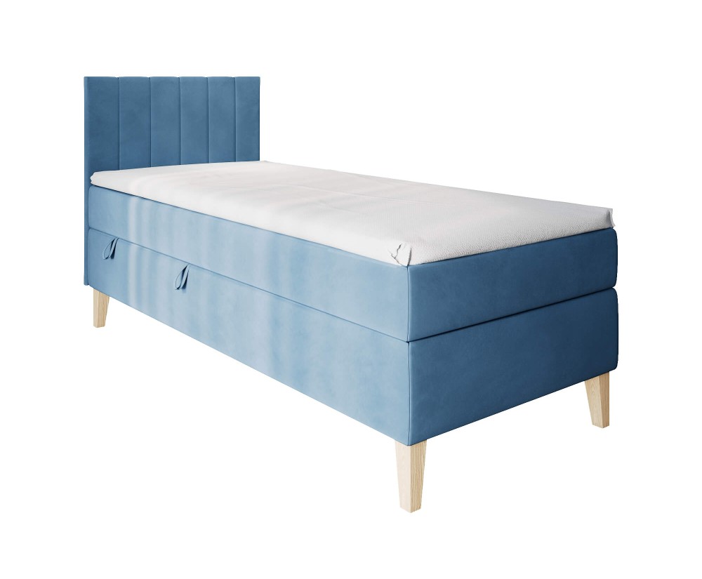 Boxspringbett, Einzelbett mit Bettkasten, Füße, MATRATZE zur Auswahl, INTARO A10
