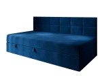 Jugendbett 120x200 cm für Zimmer mit Dachschrägen, Einzelbett mit Bettkasten und niedriger Rückenlehne, MEROO 2M