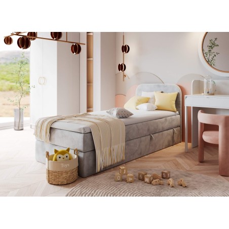 INTARO A11 Modernes Boxspringbett 80x180 cm mit Bettkasten für Kinderzimmer, Farbvarianten!