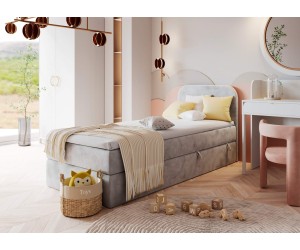 INTARO A11 Bequemes Boxspringbett 80x200 cm mit Bettkasten für Kinderzimmer, Farbvarianten!