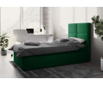 Kontinentalbett 80x200 cm, Jugendbett, Einzelbett mit Bettkasten, BONELL-Matratze, QUATTRO