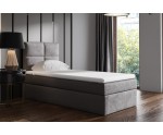 Kontinentalbett 80x200 cm, Jugendbett, Einzelbett mit Bettkasten, BONELL-Matratze, QUATTRO