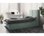 Kontinentalbett 100x200 cm, Hotelbett, Einzelbett mit Bettkasten, BONELL-Matratze, QUATTRO