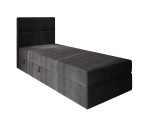 Kontinentalbett 100x200 cm, Hotelbett, Einzelbett mit Bettkasten, BONELL-Matratze, QUATTRO