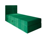 Kontinentalbett 100x200 cm, Hotelbett, Einzelbett mit Bettkasten, BONELL-Matratze, QUATTRO