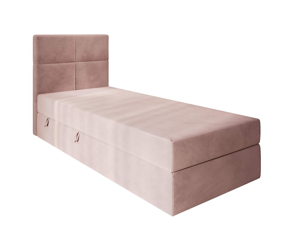 Kontinentalbett 100x200 cm, Hotelbett, Einzelbett mit Bettkasten, BONELL-Matratze, QUATTRO Kontinentalbett 100x200 cm, Hotelbett, Einzelbett mit Bettkasten, BONELL-Matratze, QUATTRO