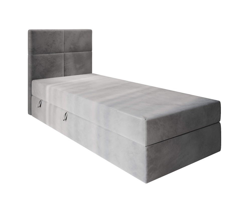 Kontinentalbett 100x200 cm, Hotelbett, Einzelbett mit Bettkasten, BONELL-Matratze, QUATTRO Kontinentalbett 100x200 cm, Hotelbett, Einzelbett mit Bettkasten, BONELL-Matratze, QUATTRO