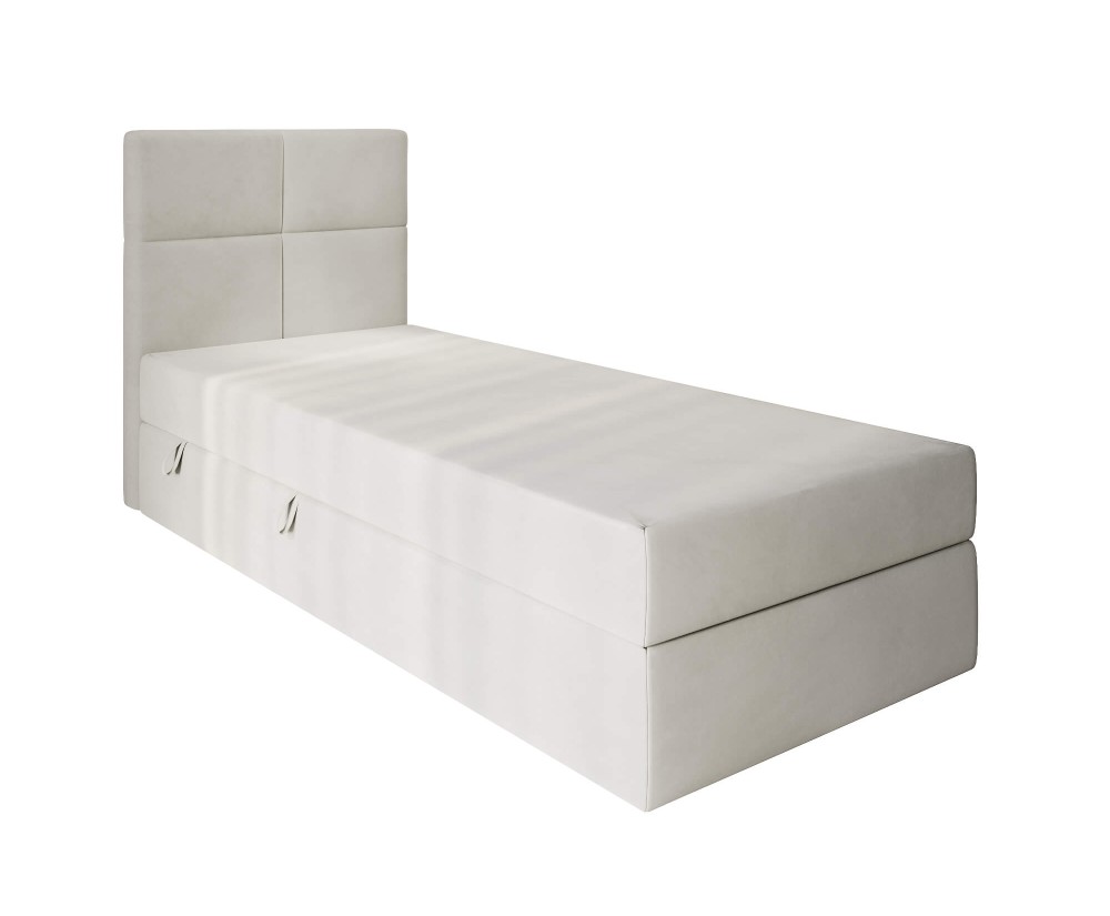 Kontinentalbett 100x200 cm, Hotelbett, Einzelbett mit Bettkasten, BONELL-Matratze, QUATTRO Kontinentalbett 100x200 cm, Hotelbett, Einzelbett mit Bettkasten, BONELL-Matratze, QUATTRO