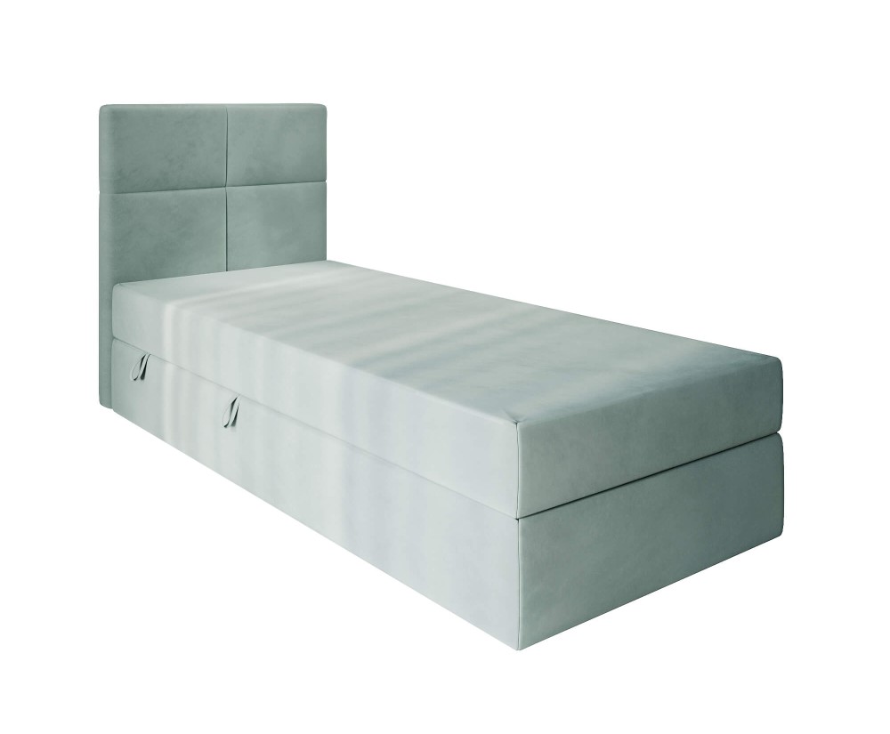 Kontinentalbett 100x200 cm, Hotelbett, Einzelbett mit Bettkasten, BONELL-Matratze, QUATTRO Kontinentalbett 100x200 cm, Hotelbett, Einzelbett mit Bettkasten, BONELL-Matratze, QUATTRO