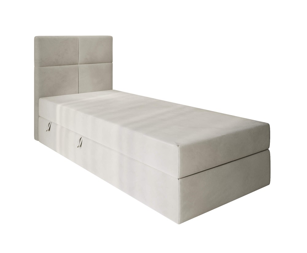 Kontinentalbett 100x200 cm, Hotelbett, Einzelbett mit Bettkasten, BONELL-Matratze, QUATTRO Kontinentalbett 100x200 cm, Hotelbett, Einzelbett mit Bettkasten, BONELL-Matratze, QUATTRO