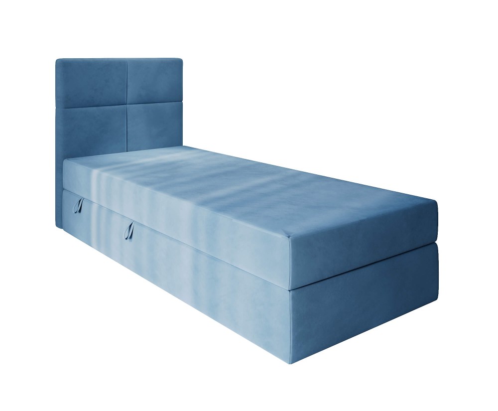 Kontinentalbett 100x200 cm, Hotelbett, Einzelbett mit Bettkasten, BONELL-Matratze, QUATTRO Kontinentalbett 100x200 cm, Hotelbett, Einzelbett mit Bettkasten, BONELL-Matratze, QUATTRO