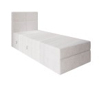 Kontinentalbett 100x200 cm, Hotelbett, Einzelbett mit Bettkasten, BONELL-Matratze, QUATTRO
