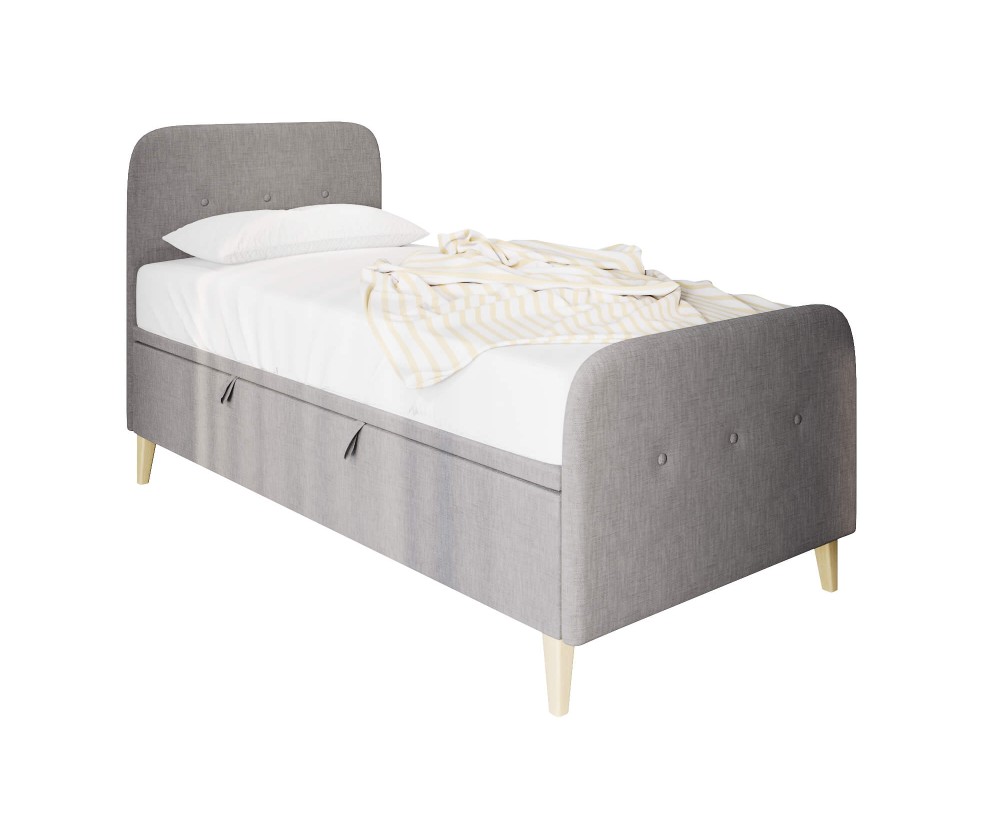 Jugendbett 80x200 cm, Polsterbett, Einzelbett mit Bettkasten, Kopfteil und Fußteil, HAGE 3R Jugendbett 80x200 cm, Polsterbett, Einzelbett mit Bettkasten, Kopfteil und Fußteil, HAGE 3R