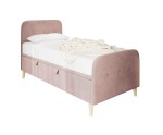 Polsterbett 90x200 cm, Jugendbett, Einzelbett mit Bettkasten, Kopfteil und Fußteil, HAGE 3R Polsterbett 90x200 cm, Jugendbett, Einzelbett mit Bettkasten, Kopfteil und Fußteil, HAGE 3R