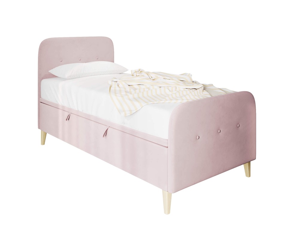 Singlebett 100x200 cm, Polsterbett, Einzelbett mit Bettkasten, Kopfteil und Fußteil, HAGE 3R Singlebett 100x200 cm, Polsterbett, Einzelbett mit Bettkasten, Kopfteil und Fußteil, HAGE 3R