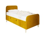 Singlebett 100x200 cm, Polsterbett, Einzelbett mit Bettkasten, Kopfteil und Fußteil, HAGE 3R Singlebett 100x200 cm, Polsterbett, Einzelbett mit Bettkasten, Kopfteil und Fußteil, HAGE 3R