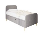 Singlebett 100x200 cm, Polsterbett, Einzelbett mit Bettkasten, Kopfteil und Fußteil, HAGE 3R Singlebett 100x200 cm, Polsterbett, Einzelbett mit Bettkasten, Kopfteil und Fußteil, HAGE 3R