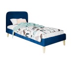 Einzelbett 80x180 cm, Jugendbett, Hotelbett, Kopfteil mit Knopfsteppung, hölzerne Füße, HAGE 1N Einzelbett 80x180 cm, Jugendbett, Hotelbett, Kopfteil mit Knopfsteppung, hölzerne Füße, HAGE 1N
