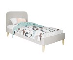 Polsterbett 90x200 cm, Einzelbett, Hotelbett, Kopfteil mit Knopfsteppung, hölzerne Füße, HAGE 1N Polsterbett 90x200 cm, Einzelbett, Hotelbett, Kopfteil mit Knopfsteppung, hölzerne Füße, HAGE 1N