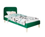 Hotelbett 100x200 cm, Einzelbett, Polsterbett, Kopfteil mit Knopfsteppung, hölzerne Füße, HAGE 1N Hotelbett 100x200 cm, Einzelbett, Polsterbett, Kopfteil mit Knopfsteppung, hölzerne Füße, HAGE 1N