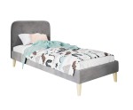 Hotelbett 100x200 cm, Einzelbett, Polsterbett, Kopfteil mit Knopfsteppung, hölzerne Füße, HAGE 1N Hotelbett 100x200 cm, Einzelbett, Polsterbett, Kopfteil mit Knopfsteppung, hölzerne Füße, HAGE 1N