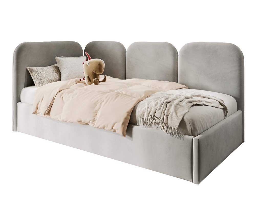 Einzelbett 90x200 cm mit weichen Seitenteilen und Bettkasten, MARGO SM 02 Einzelbett 90x200 cm mit weichen Seitenteilen und Bettkasten, MARGO SM 02