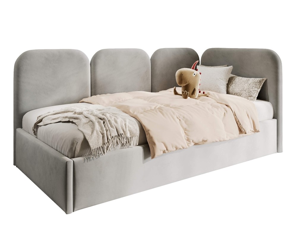 MARGO SM 02 Einzelbett 90x200 cm mit weichen Seitenteilen und Bettkasten