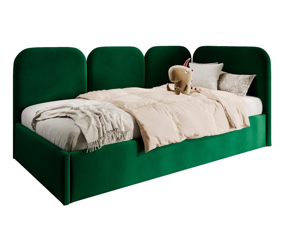 Einzelbett 90x200 cm mit weichen Seitenteilen und Bettkasten, MARGO SM 02 Einzelbett 90x200 cm mit weichen Seitenteilen und Bettkasten, MARGO SM 02