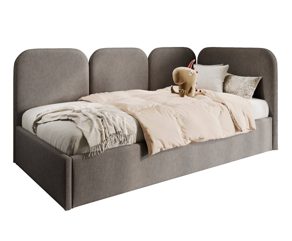 Einzelbett 90x200 cm mit weichen Seitenteilen und Bettkasten, MARGO SM 02 Einzelbett 90x200 cm mit weichen Seitenteilen und Bettkasten, MARGO SM 02