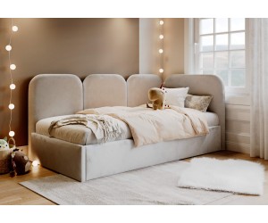 MARGO SM 02 Einzelbett 90x200 cm mit weichen Seitenteilen und Bettkasten