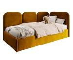 Eckbett 100x200 cm mit weichen Seitenteilen und Bettkasten, MARGO SM 02