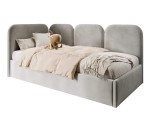 Polsterbett 120x200 cm mit weichen Seitenteilen und Bettkasten, MARGO SM 02