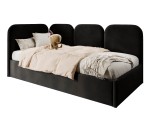 Polsterbett 120x200 cm mit weichen Seitenteilen und Bettkasten, MARGO SM 02