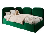 Polsterbett 120x200 cm mit weichen Seitenteilen und Bettkasten, MARGO SM 02